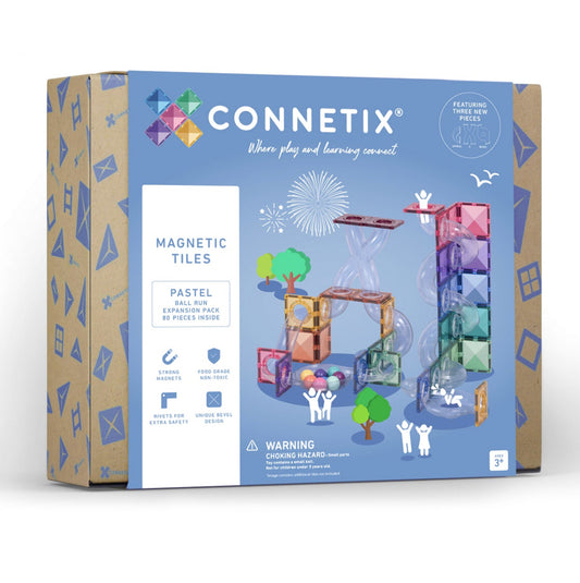 Magnetic Tiles - 80 pc Pastel Ball Run Expansion Pack