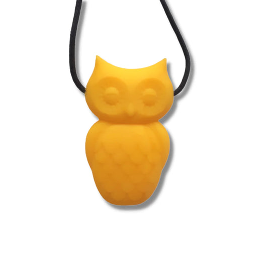 Chew Pendant - Owl - Multi colours