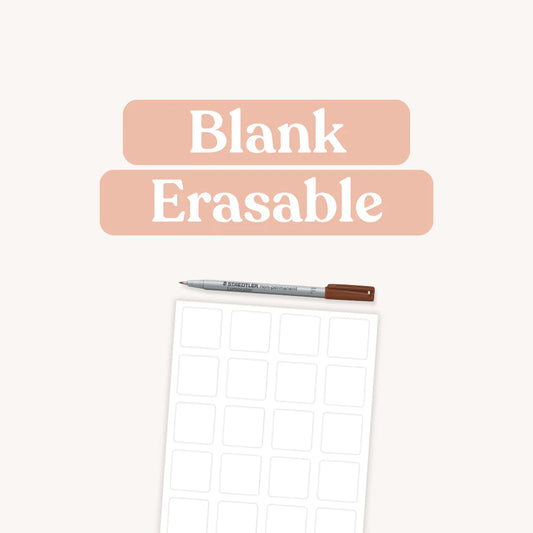 Tile Labels - Blank Erasable