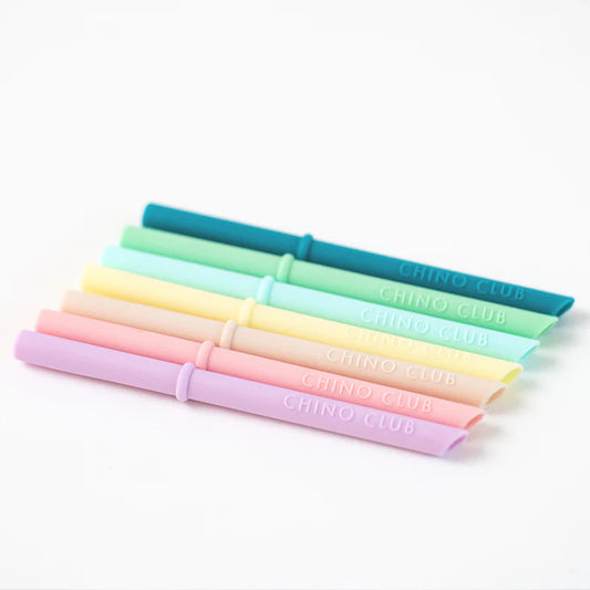 Baby Chino Silicone Straws - Various Colours