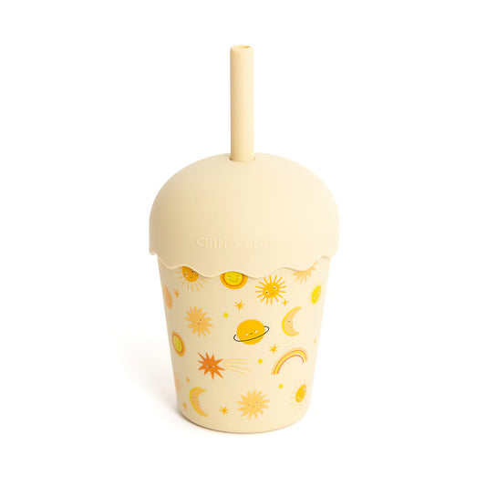 Smoothie Cup and Straw 200mls - Suns Yellow