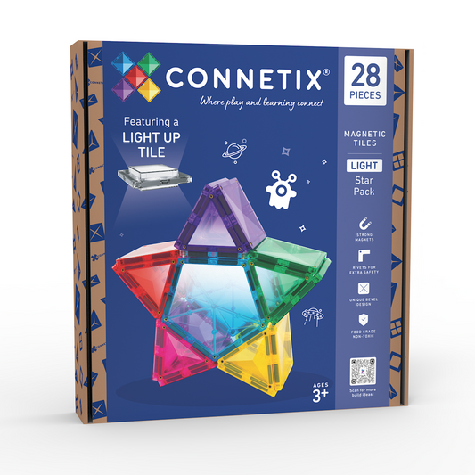 Connetix Magnetic Tiles - 28pc Light Star Pack - NEW!!!