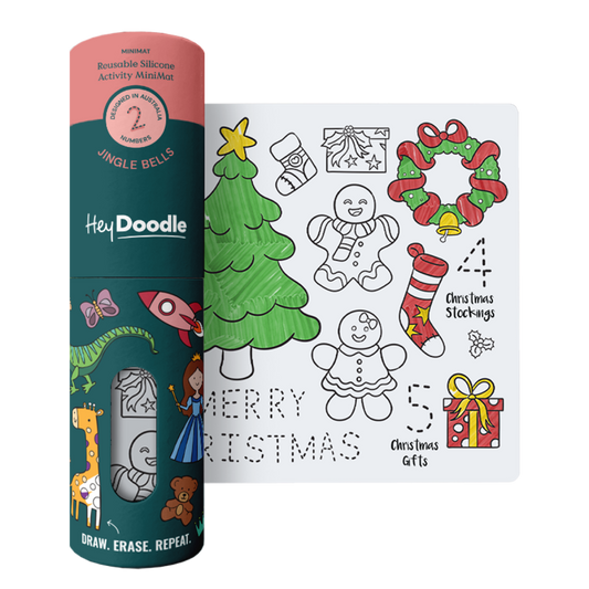 HeyDoodle Wipeable Colouring In - MINI - Jingle Bells