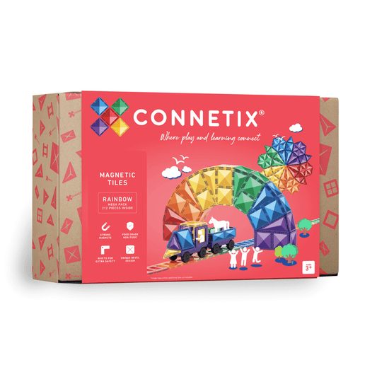 Magnetic Tiles - 212 pc Rainbow Mega Pack